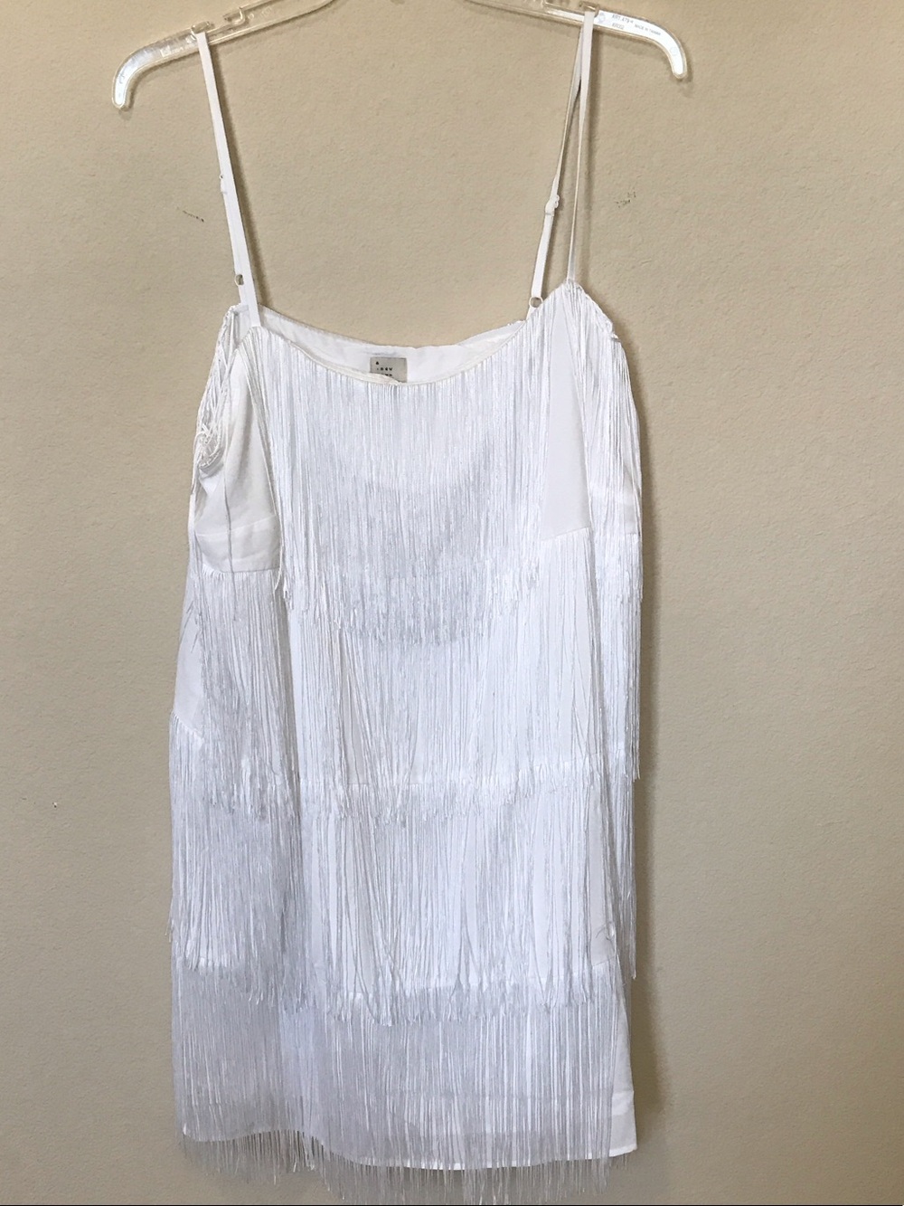 a new day White Fringe Slip Dress